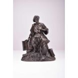 A late 19th century bronze figure of St. Paul