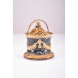 A French gilt metal mounted marble ink stand
