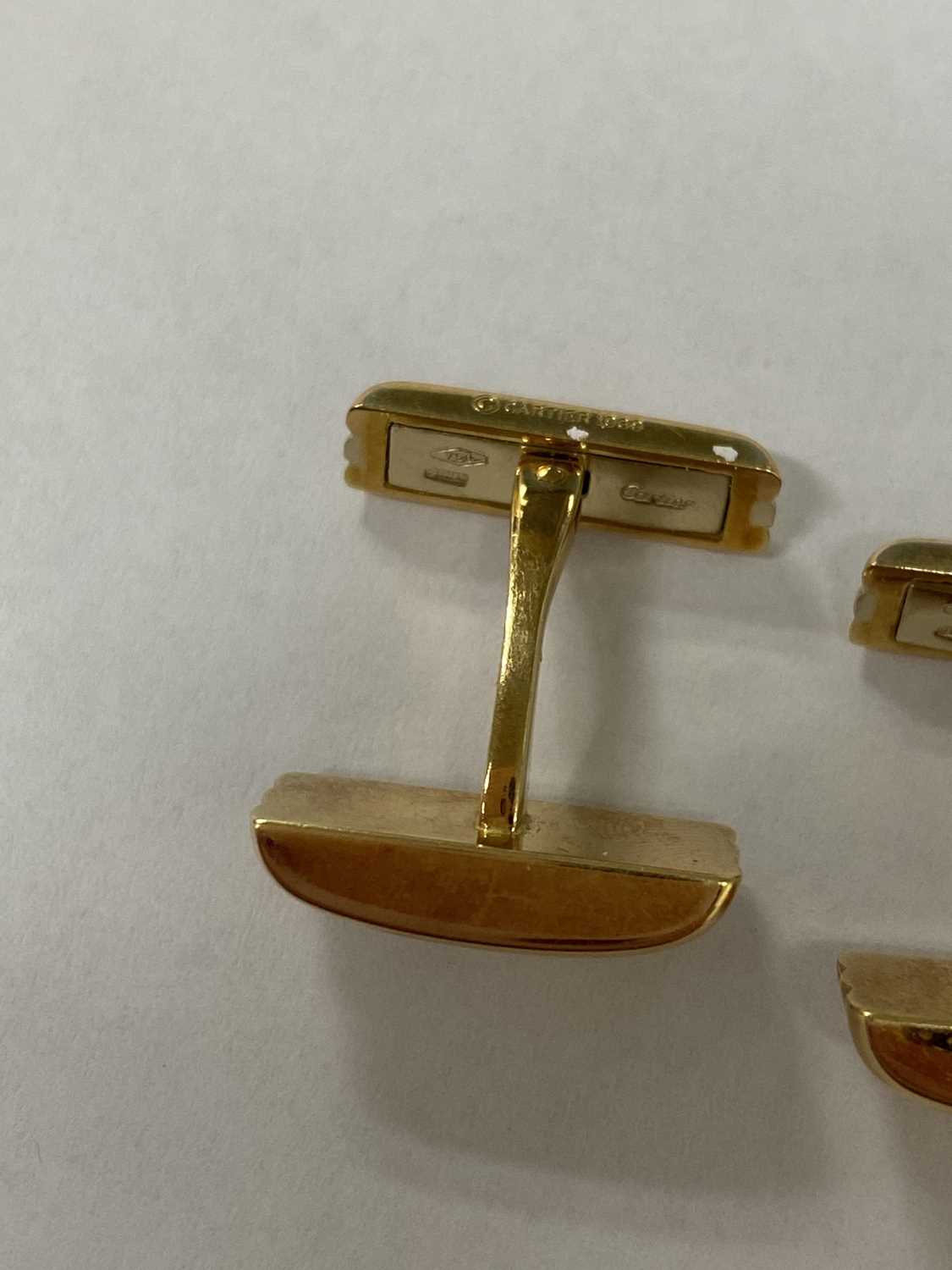 A pair of Cartier 18ct tri-coloured gold cufflinks - Image 2 of 9