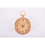 A mid 19th century 18ct gold open face pocket watch