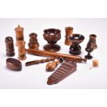 A collection of treen ware, 18th-19th century
