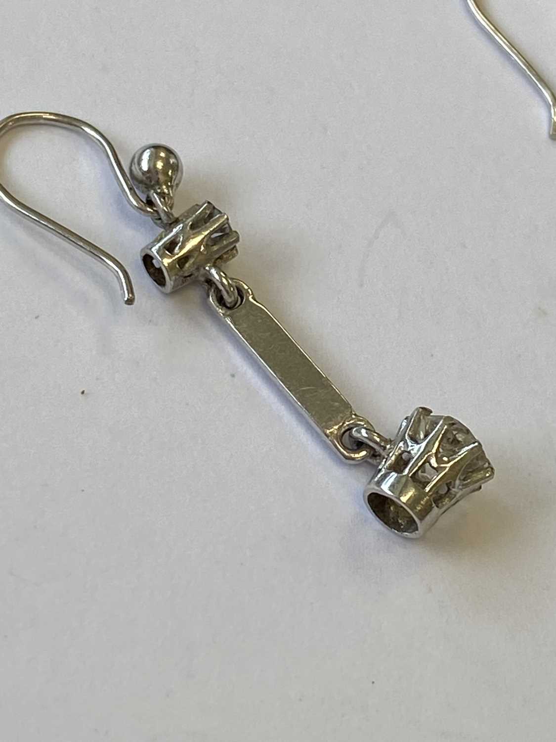 A pair of diamond ear pendants - Image 6 of 6