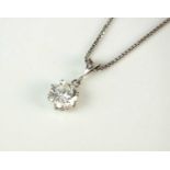 A diamond pendant on chain