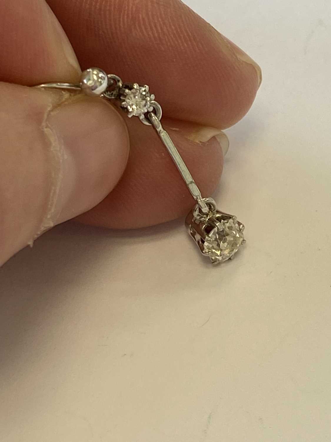 A pair of diamond ear pendants - Image 4 of 6