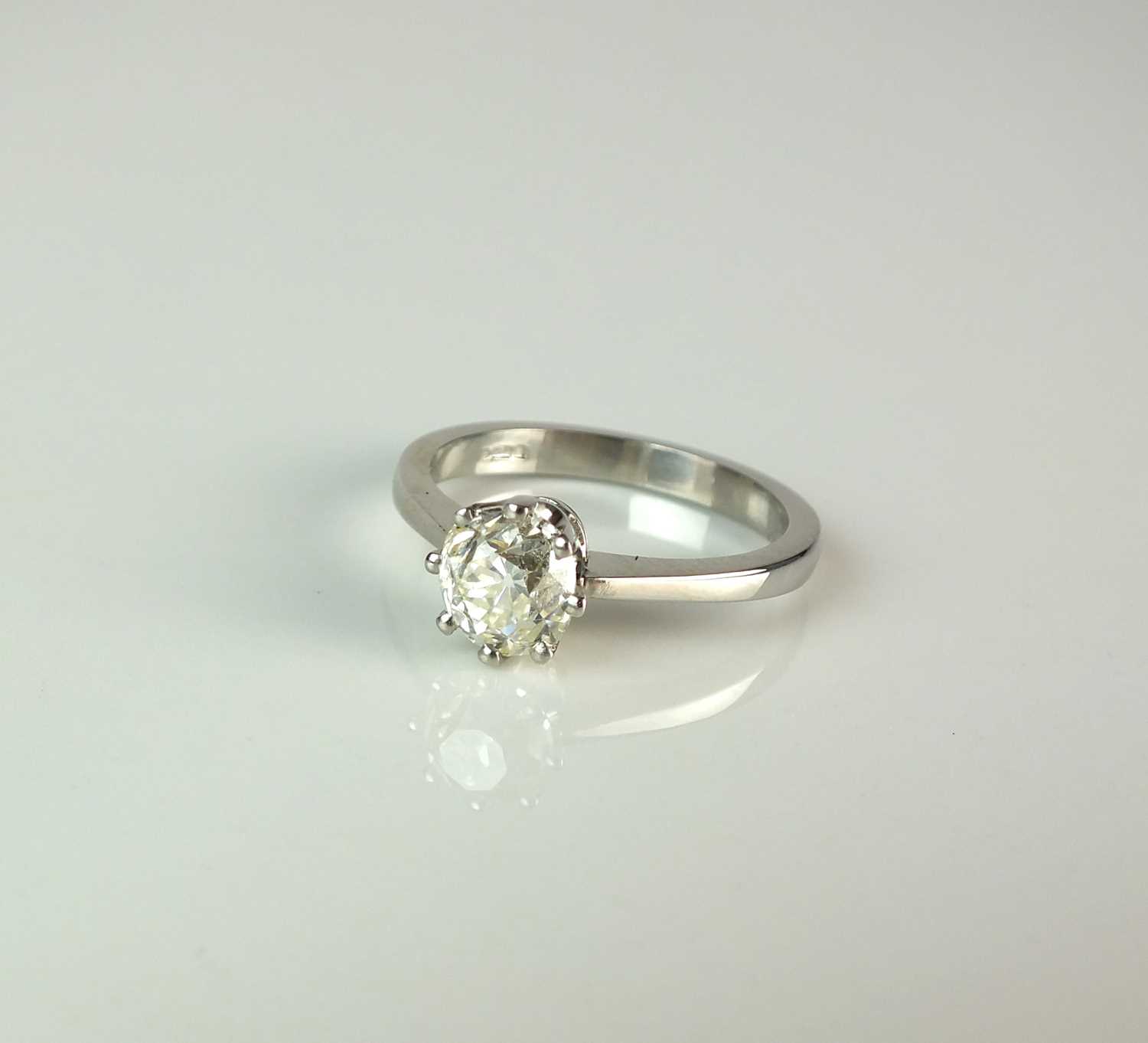 An old cut single stone diamond ring