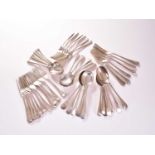 A harlequin collection of silver flatware