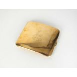 A 9ct gold cigarette case