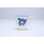 Rare Caughley 'Stalked Fruit' coffee cup, circa 1775-78