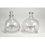 Two Victorian glass fly or wasp traps