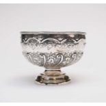 A Victorian silver pedestal bowl