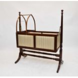 An Edwardian mahogany bassinet