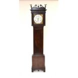 A George III oak brass dial 30-hour longcase clock by Samuel Harley of Salop