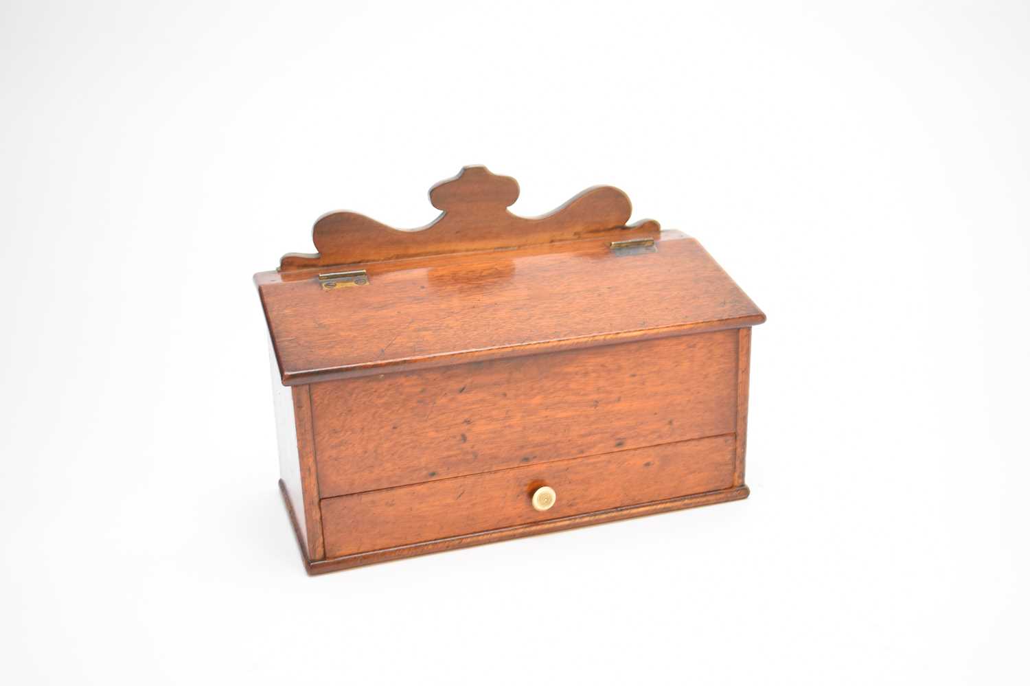 A 19th century oak candle box