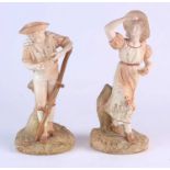 A pair of Royal Worcester figures