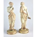 Royal Worcester models of Joy and Sorrow