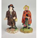 Pair of English porcelain figures, probably Derby