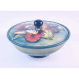 Moorcroft Hibiscus circular bowl and cover