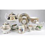 An assembled collection of Hilditch porcelain, predominantly florally painted
