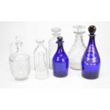 A group of early 19th century decanters and glassware
