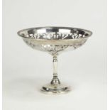 A pedestal silver bowl