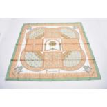 A Hermes silk 'Ciels Byzantins' print scarf, boxed