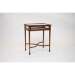 An Edwardian inlaid mahogany bijouterie table