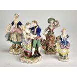 A group of Derby figures