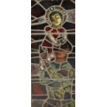 Jane Gray ARCA, FMGP (b.1931), ecclesiastical style panel