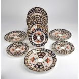 A group of Royal Crown Derby Imari plates, pattern 2451,