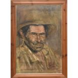 ***Paine, British, 20th century, portrait of a workman, oil, 91 x 61cm