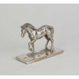 A silver model of a horse