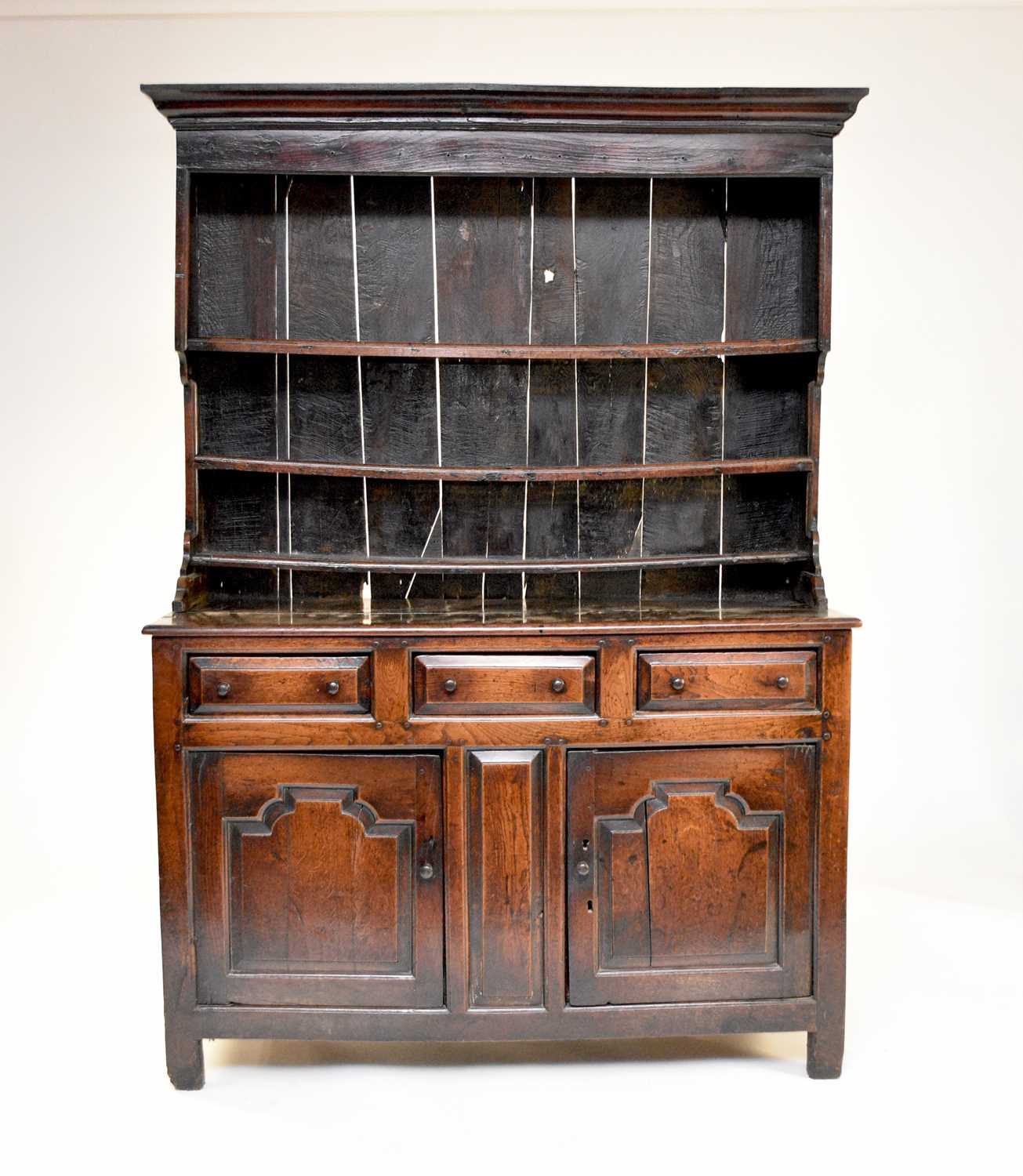 An early 18th century oak dresser, Denbighshire