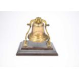 A brass ship's type bell, inscribed 'Yellow Duke Esq. 1860'
