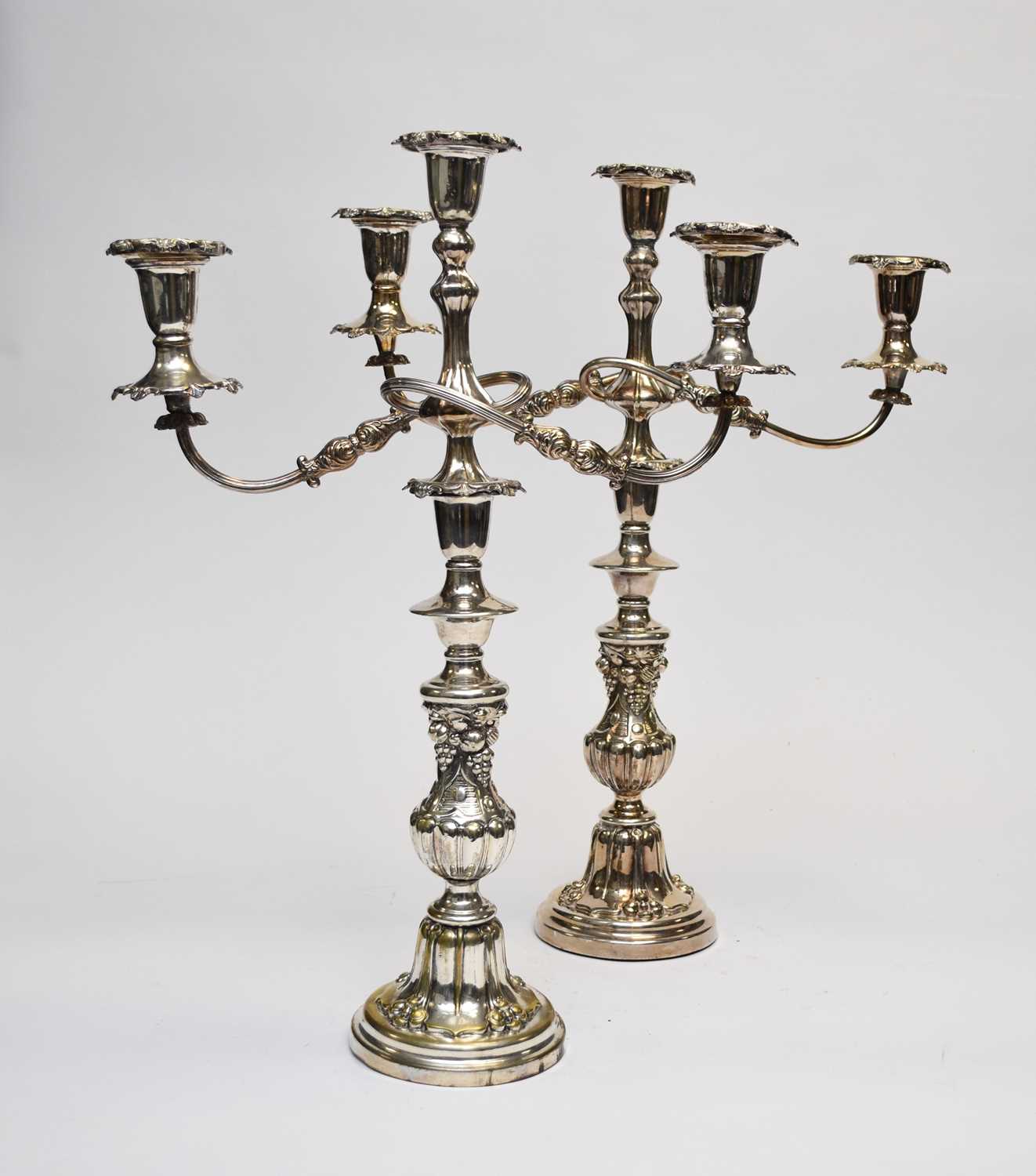 A pair of large EPNS candelabra