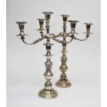 A pair of large EPNS candelabra