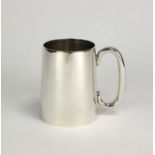 A silver mug