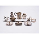 A small collection of silver and plated wares