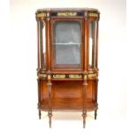 A good early 20th century, Louis XVI style, gilt metal mounted vitrine