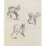 Eileen Alice Soper RMS SWLA (1905-1990) Two Fox cub Studies