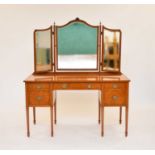 A good Edwardian satinwood veneered dressing table