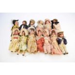 A set of German porcelain dolls in H.M.S. Pinafore costume