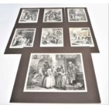 Collection of prints after Hogarth and folio of prints after Rembrandt