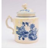 Caughley 'Fence' mustard pot and cover, circa 1775