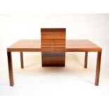 A Dyrlund Tri-wood 'Parsons' Dining table and 8 dining chairs