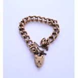 A 9ct gold hollow curb link bracelet