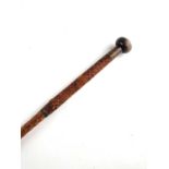 A late 19th/early 20th-century Makila, with a flattened knop horn handle, unscrewing to reveal a 7cm