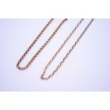 Two 9ct gold chain necklaces