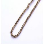 A 9ct tri-coloured gold chain necklace