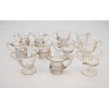 A collection of 19th century custard glasses