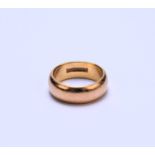 A 22ct gold plain polished wedding band